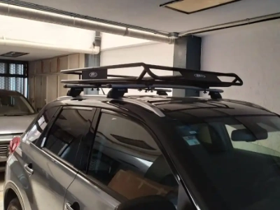 Canastilla instalada en camioneta